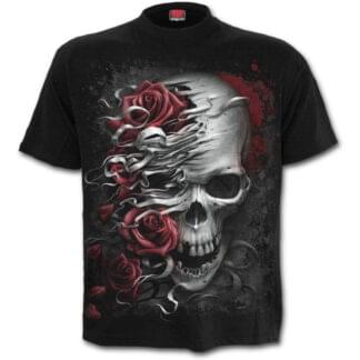 skulls n roses svart t-skjorte til barn E024K101