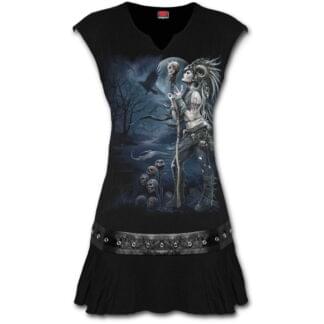 raven queen svart minikjole med studs rundt midjen K056F108