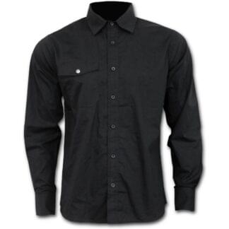 metal streetwear svart langermert skjorte P003M606