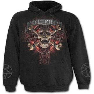 hell rider svart hettegenser til barn T025K301
