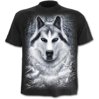 white wolf svart t-skjorte til barn T053K101