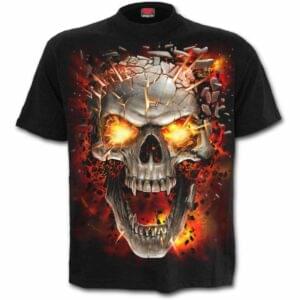 skull blast svart t-skjorte til barn T152K101