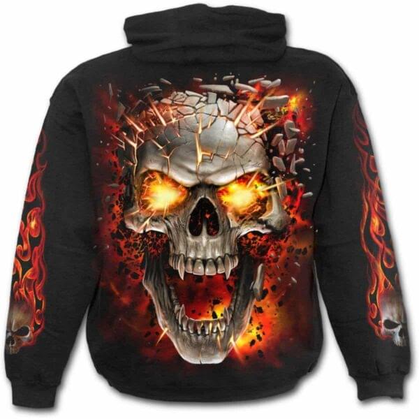 skull blast svart hettegenser til barn T152K301