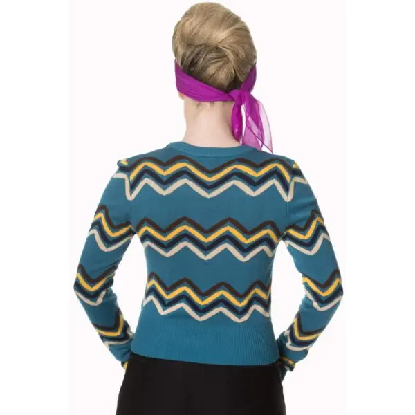 good vibes langermet cardigan med sikksakk mønster CA3113