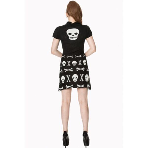 the after life scull dress minikjole med skalle motiv DR5189