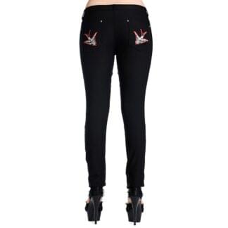 black swallow skinny jeans TBN422