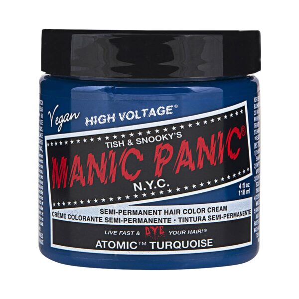 manic panic classic high voltage turkis hårfarge 118ml atomic turquoise pot 43696
