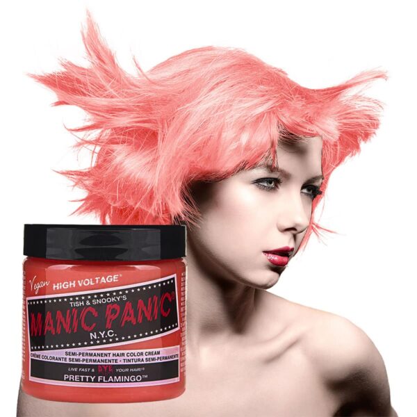 manic panic classic high voltage oransje uv hårfarge 118ml pretty flamingo model pot 70422