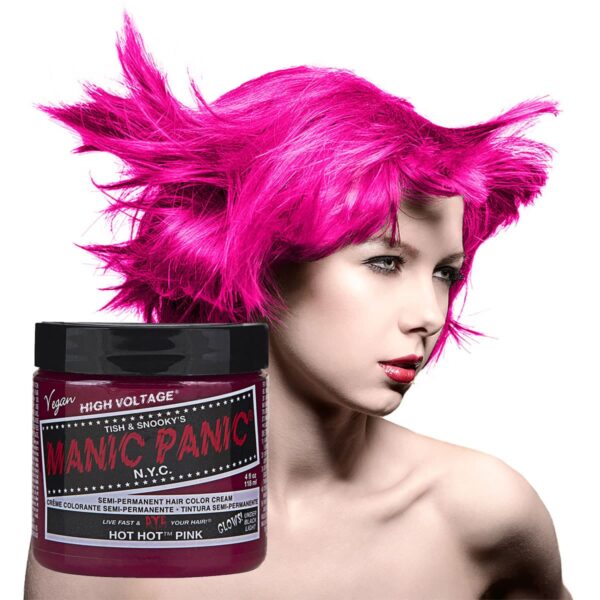 manic panic classic high voltage rosa uv hårfarge 118ml hot hot pink model pot 70424