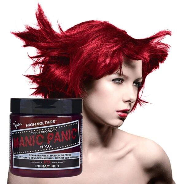 manic panic classic high voltage rød hårfarge 118ml infra red model pot 70425