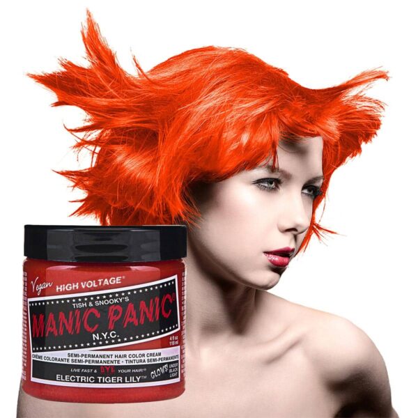 manic panic classic high voltage oransje hårfarge 118ml electric tiger lily model pot 70434