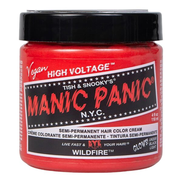 manic panic classic high voltage rød uv hårfarge 118ml wildfire pot 8001