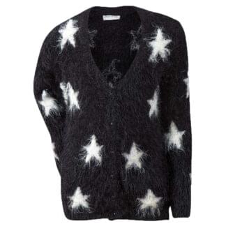fluffy star svart cardigan til jente BELLE