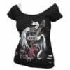 rock angel svart og hvit 2 i 1 topp med rifter T091F710 A Riff Raff Store