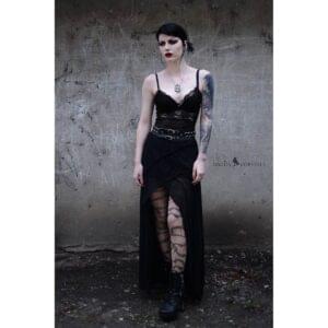 pamela mann barbed wire gothic tattoo nude nylon strømpebukser TS8595