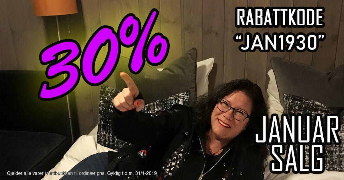 Januarsalg 30 prosent avsalg hos RiffRaff.no Rabattkode / kupongkode gyldig t.o.m 31/1-2019