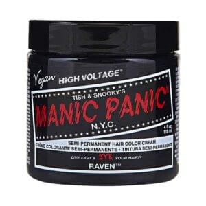 manic panic classic high voltage svart hårfarge 118ml raven pot 62933