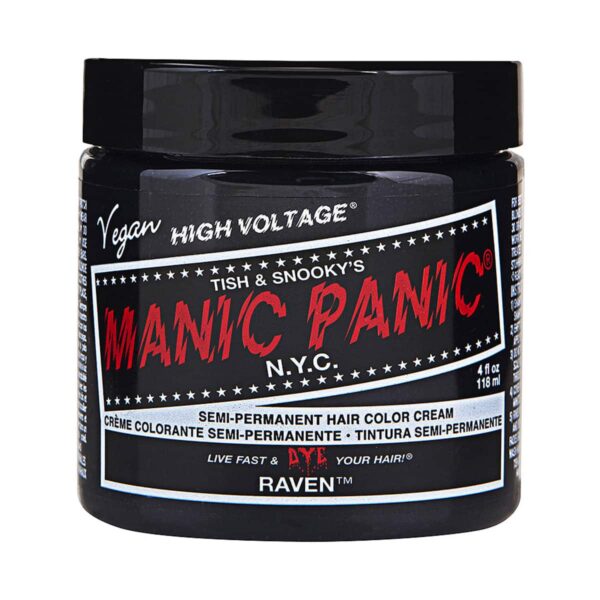 manic panic classic high voltage svart hårfarge 118ml raven pot 62933