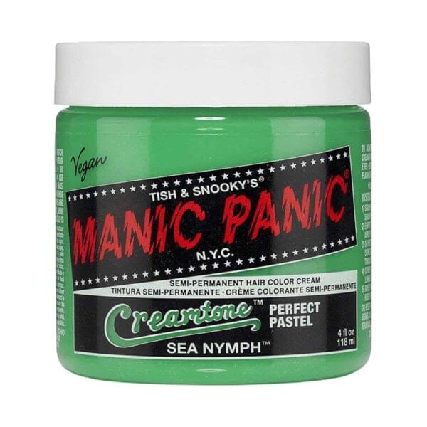 manic panic creamtones grønn pastell hårfarge 118 ml sea nymph pot 70485