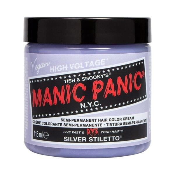 manic panic classic high voltage sølv hårfarge 118ml silver stiletto pot 70603