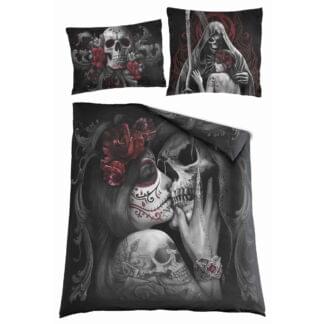 skull roses dobbelt sengesett med ekstra putevar D058A510