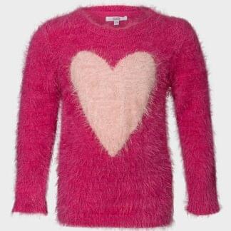 heart fluffy genser til jente GTOP0186