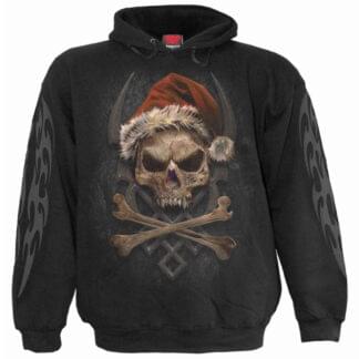rock santa svart hettegenser til herre K043M451