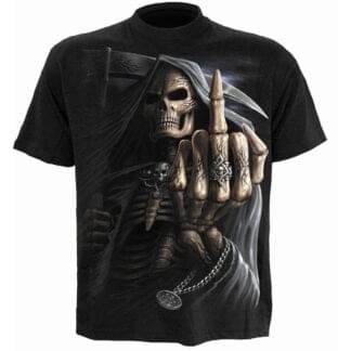 bone finger svart t-skjorte til herre M005M101