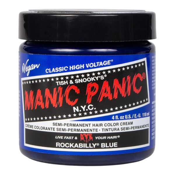 manic panic classic high voltage blå hårfarge 118ml rockabilly blue pot 70430
