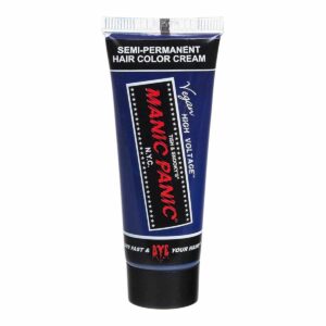 manic minis blå hårfargeprøve rockabilly blue sample 70588