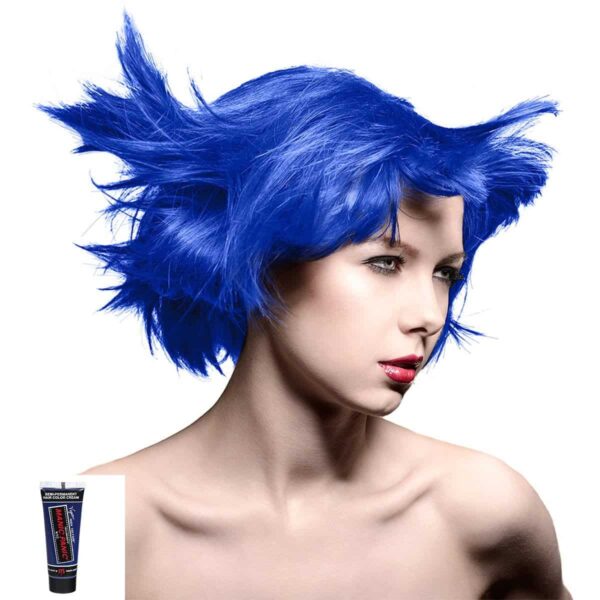 manic minis blå hårfargeprøve rockabilly blue model 70588
