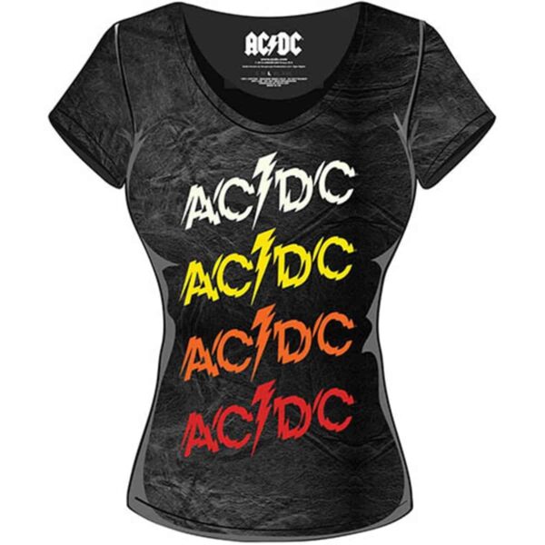 ac dc powerage repeat grå figursydd dametopp ACDCTS27LAW