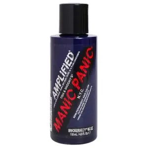 manic panic amplified blå hårfarge 118ml rockabilly blue bottle 70581