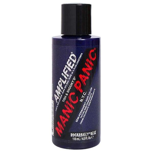 manic panic amplified blå hårfarge 118ml rockabilly blue bottle 70581