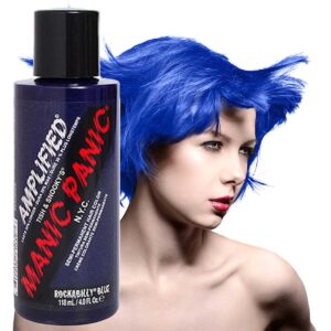 manic panic amplified blå hårfarge 118ml rockabilly blue model bottle 70581