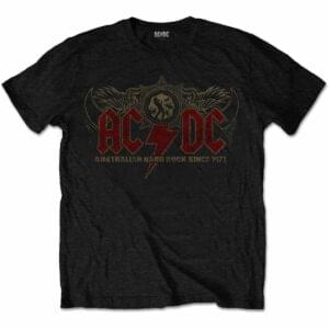 ac/dc oz rock svart t-skjorte til herre ACDCTS65MB