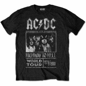 AC/DC Highway To Hell World Tour 1979/1980 t-skjorte til herre