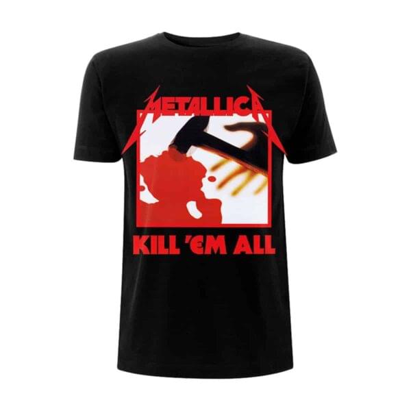 metallica kill 'em all tracks svart t-skjorte til herre METTS02MB