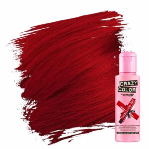 Crazy Color Vermillion Red dyp rød semi permanent hårfarge 002230