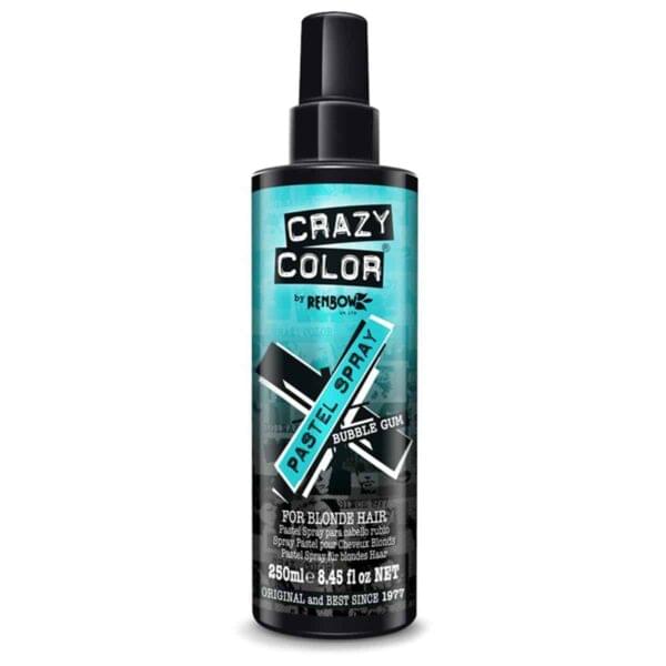 crazy color pastel spray blå hårfarge spray bubble gum blue 002450