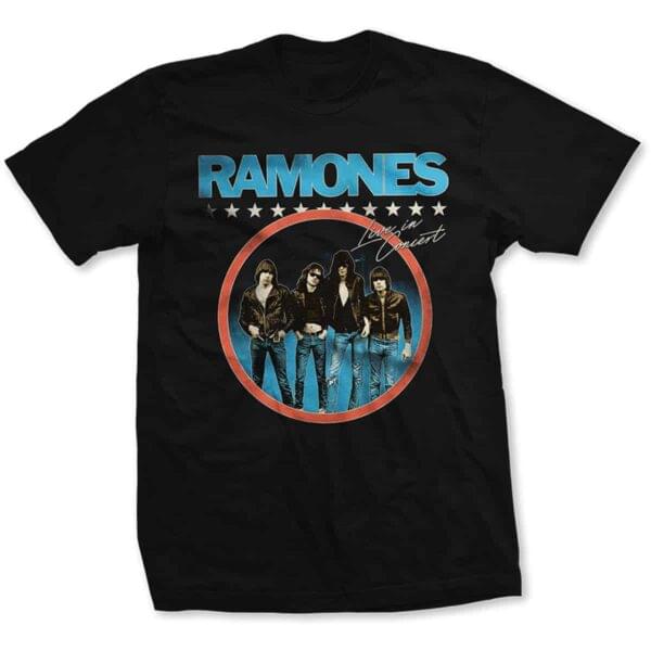 ramones circle photo svart t-skjorte til herre RATS47MB