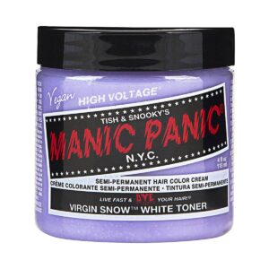 manic panic classic high voltage sølv hårfarge 118ml virgin snow toner pot 40887