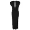 gothic elegance maxi kjole med dyp v utringning P001F122