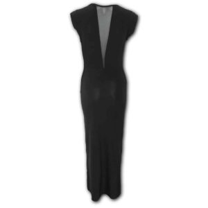 gothic elegance maxi kjole med dyp v utringning P001F122