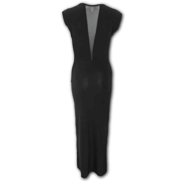 gothic elegance maxi kjole med dyp v utringning P001F122