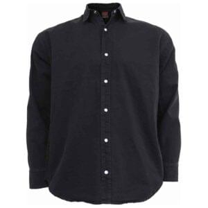metal streetwear svart steinvasket skjorte P003M610