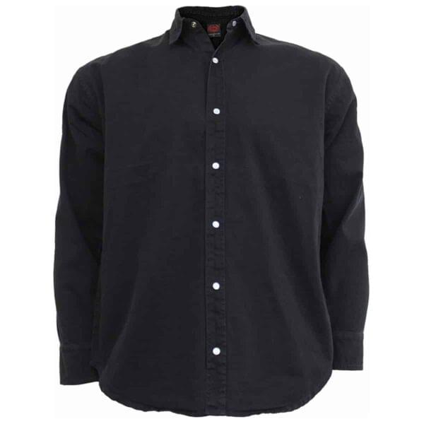 metal streetwear svart steinvasket skjorte P003M610
