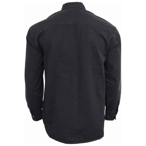 metal streetwear svart steinvasket skjorte P003M610