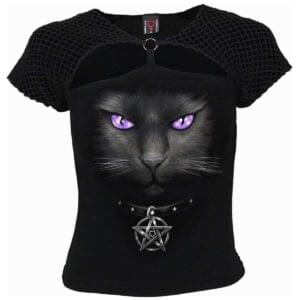 black cat todelt topp med netting D008F709