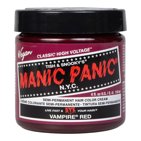 manic panic classic high voltage rød hårfarge 118ml vampire red pot 40888